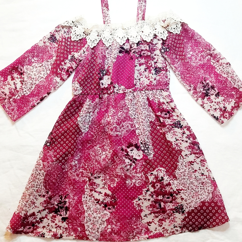 🏷Paisley Off Shoulder Girls Dress